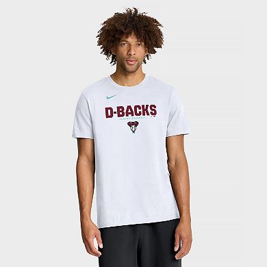 Men's Nike White Arizona Diamondbacks Bold Team Name T-Shirt
