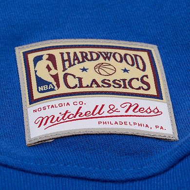 Women's Mitchell & Ness Royal New York Knicks Hardwood Classics Script Lightweight Sweatshirt