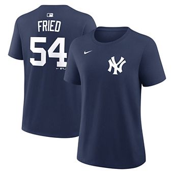 Women's Nike Max Fried Navy New York Yankees Name & Number T-Shirt
