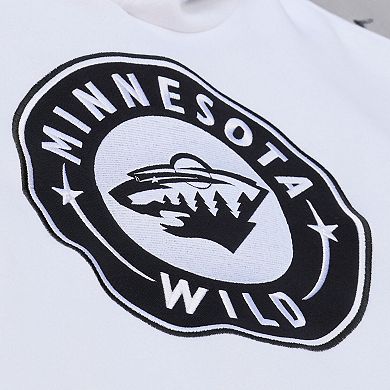 Men's Mitchell & Ness White Minnesota Wild Arctic Fleece Hoodie