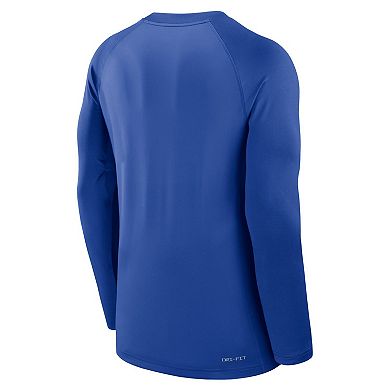 Men's Nike Royal Kentucky Wildcats Dugout Dri-FIT Lightweight Crew Pullover