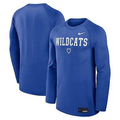 Men's Nike Royal Kentucky Wildcats Dugout Dri-FIT Lightweight Crew Pullover