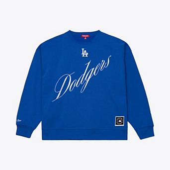 Women's Mitchell & Ness Royal Los Angeles Dodgers Script Sweatshirt