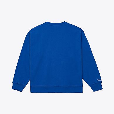 Women's Mitchell & Ness Royal Los Angeles Dodgers Script Sweatshirt