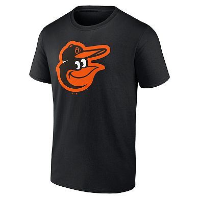 Men's Logo Athletic Black Baltimore Orioles Official Logo T-Shirt