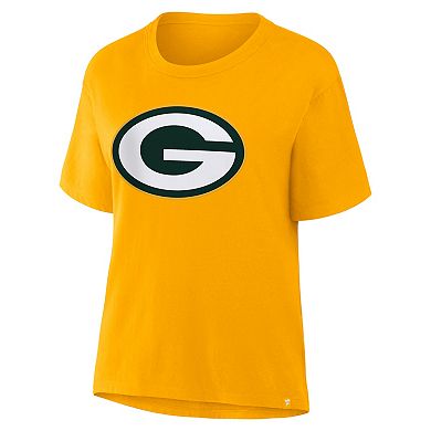 Women's Fanatics Gold Green Bay Packers Essential Legacy T-Shirt