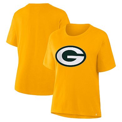 Women's Fanatics Gold Green Bay Packers Essential Legacy T-Shirt
