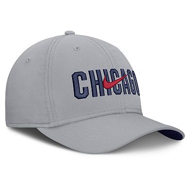 Men's Nike Gray Chicago Cubs Primetime Dri-FIT Rise Bozz Flex Hat
