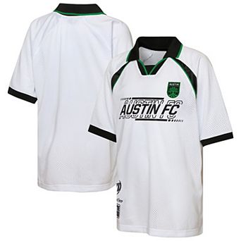 Youth Outerstuff White Austin FC Mesh Raglan T-Shirt
