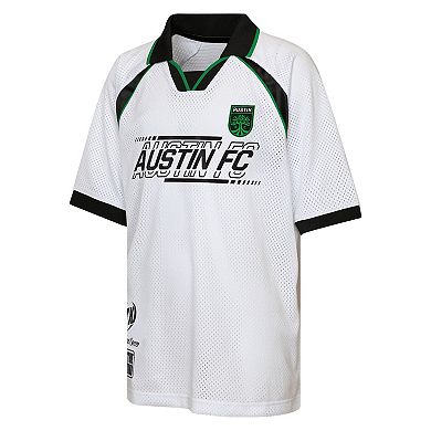 Youth Outerstuff White Austin FC Mesh Raglan T-Shirt