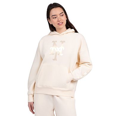 Women's Starter Cream New York Mets Pastel Relaxed Hoodie