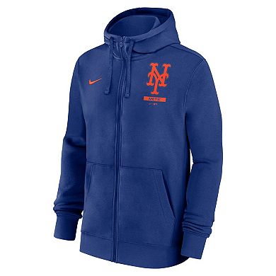 Men's Nike Royal New York Mets Primetime Lockup Full-Zip Hoodie