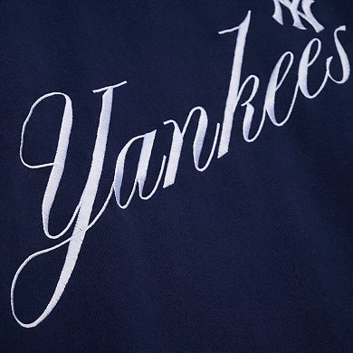 Women's Mitchell & Ness Navy New York Yankees Script Sweatshirt