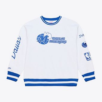 Men's Mitchell & Ness White Dallas Mavericks Arctic Fleece Sweatshirt