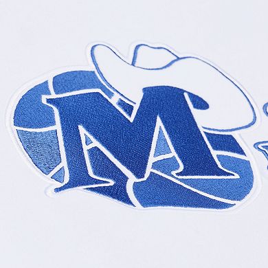 Men's Mitchell & Ness White Dallas Mavericks Arctic Fleece Sweatshirt