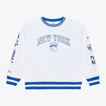 Men's Mitchell & Ness White New York Knicks Arctic Fleece Sweatshirt