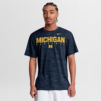 Men's Nike Navy Michigan Wolverines Dugout Velocity Dri-FIT T-Shirt