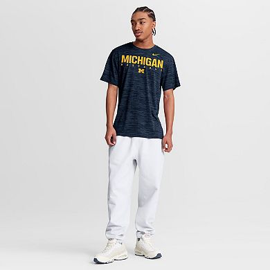 Men's Nike Navy Michigan Wolverines Dugout Velocity Dri-FIT T-Shirt