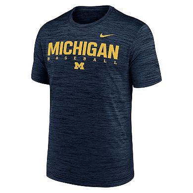 Men's Nike Navy Michigan Wolverines Dugout Velocity Dri-FIT T-Shirt