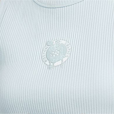 Women's Starter Cream Boston Celtics Pastel Ribbed Tank Top