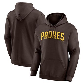 Men's Logo Athletic Brown San Diego Padres Wordmark Hoodie