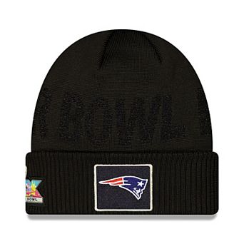 Men's New Era Black New England Patriots Super Bowl LX Opening Night Cuffed Knit Hat