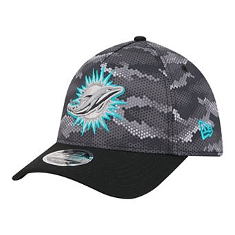 Men's New Era Black Miami Dolphins Camo A-Frame 39THIRTY Flex Hat