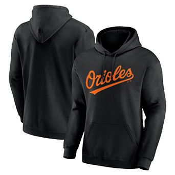 Men's Logo Athletic Black Baltimore Orioles Wordmark Hoodie