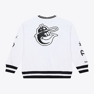 Men's Mitchell & Ness White Baltimore Orioles Arctic Fleece Sweatshirt