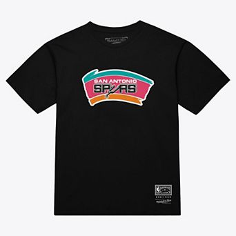 Unisex Mitchell & Ness Black San Antonio Spurs Hardwood Classics Arch T-Shirt