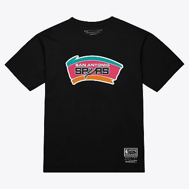 Unisex Mitchell & Ness Black San Antonio Spurs Hardwood Classics Arch T-Shirt