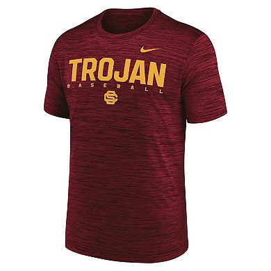 Men's Nike Cardinal USC Trojans Dugout Velocity Dri-FIT T-Shirt