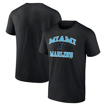 Men's Logo Athletic Black Miami Marlins Heart and Soul T-Shirt