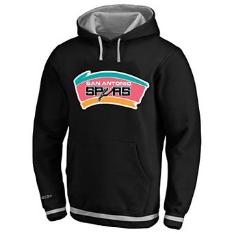 Men's Mitchell & Ness Black San Antonio Spurs Big & Tall Hardwood Classics Hoodie