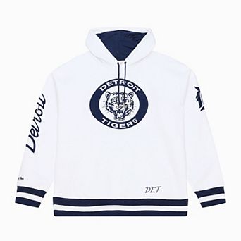 Men's Mitchell & Ness White Detroit Tigers Fleece Hoodie