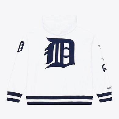 Men's Mitchell & Ness White Detroit Tigers Cooperstown Collection Fleece Hoodie