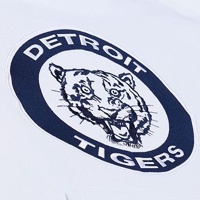 Men's Mitchell & Ness White Detroit Tigers Cooperstown Collection Fleece Hoodie