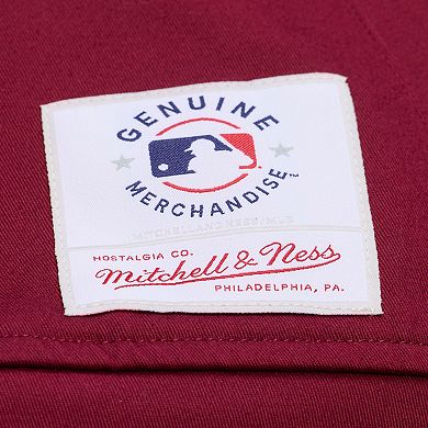 Women's Mitchell & Ness Burgundy Philadelphia Phillies Script Mechanic Cropped Full-Zip Jacket