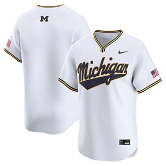 Men's Nike White Michigan Wolverines Baseball Limited Jersey