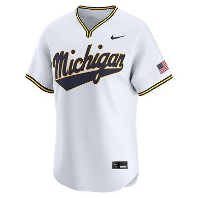 Men's Nike White Michigan Wolverines Baseball Limited Jersey