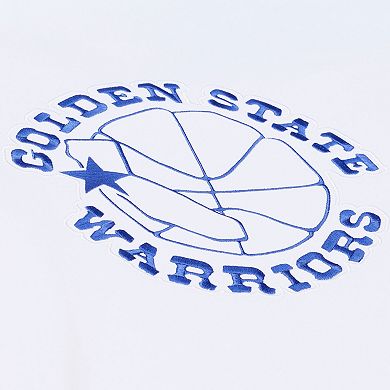 Men's Mitchell & Ness White Golden State Warriors Arctic Fleece Sweatshirt