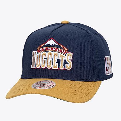 Men's Mitchell & Ness Navy Denver Nuggets Legendary Home Pro Pinch Snapback Hat