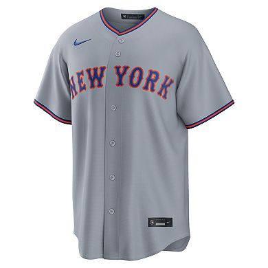 Men's Nike Francisco Lindor Gray New York Mets Road Replica Jersey