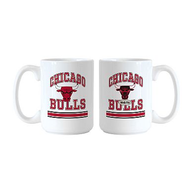 Logo Brands Chicago Bulls 15oz. Current & Throwback Mug Set