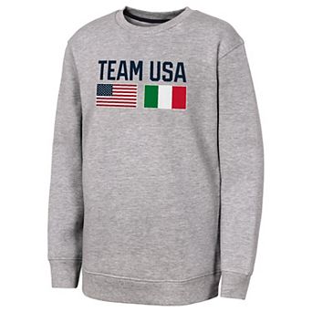 Youth Outerstuff Heather Gray Team USA Milano Cortina 2026 Winter Olympics Crew Sweatshirt