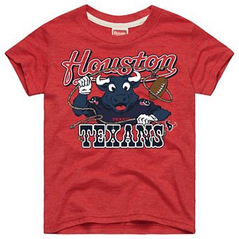 Youth Homage Red Houston Texans Toro Lasso Tri-Blend T-Shirt