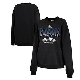 Women's WEAR by Erin Andrews Black New England Patriots Super Bowl LX Fleece Sweatshirt