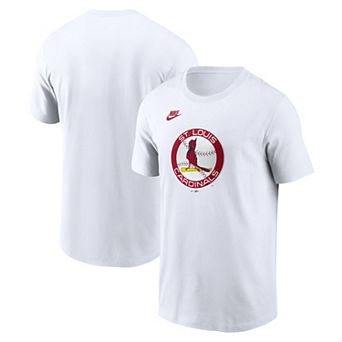 Men's Nike White St. Louis Cardinals Cooperstown Collection Logo T-Shirt