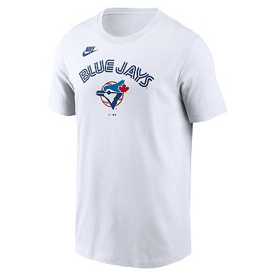 Men's Nike White Toronto Blue Jays Cooperstown Collection Wordmark T-Shirt