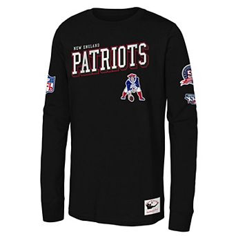 Youth Mitchell & Ness Black New England Patriots Training Camp Long Sleeve T-Shirt